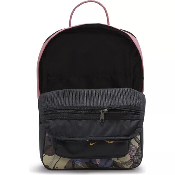 NEW NIKE TANJUN SMALL SCHOOL BACKPACK BOOKBAG PINK BLACK FLORAL HERITAGE